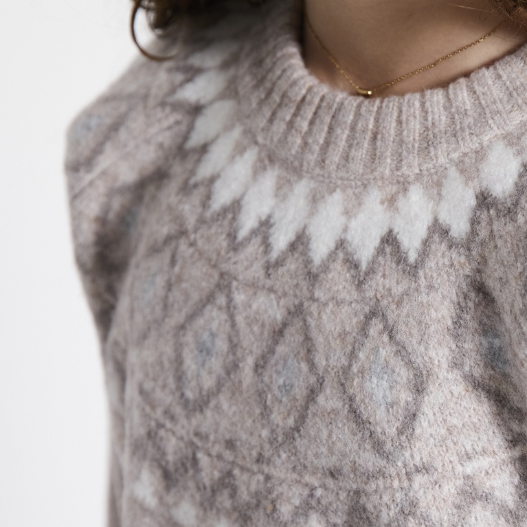 Pattern knit sweater "Britta star"
